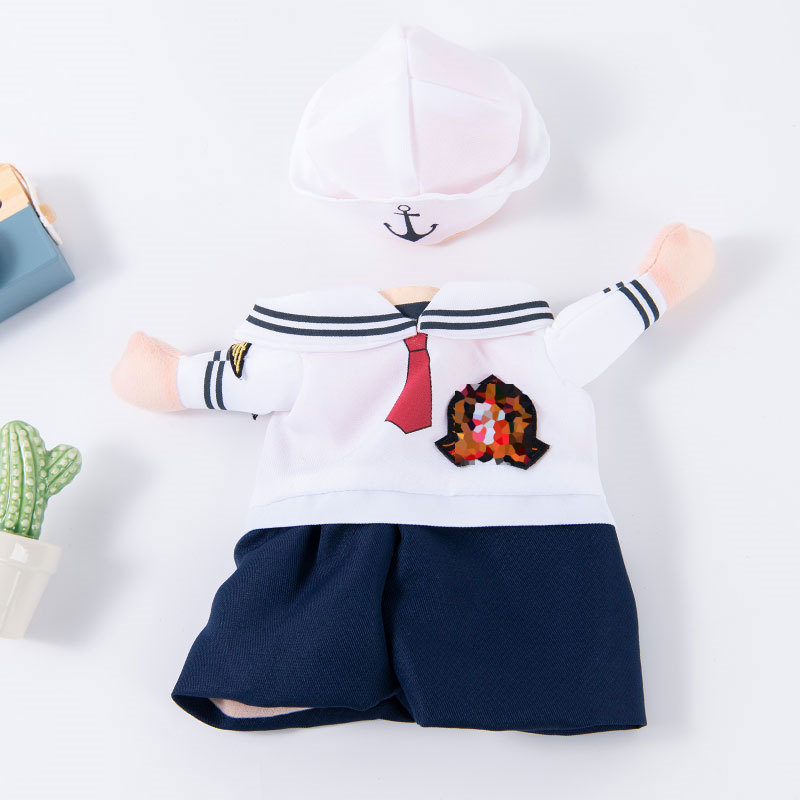 Pet Sailor Costume Dog Nautical Outfit with Anchor Cap